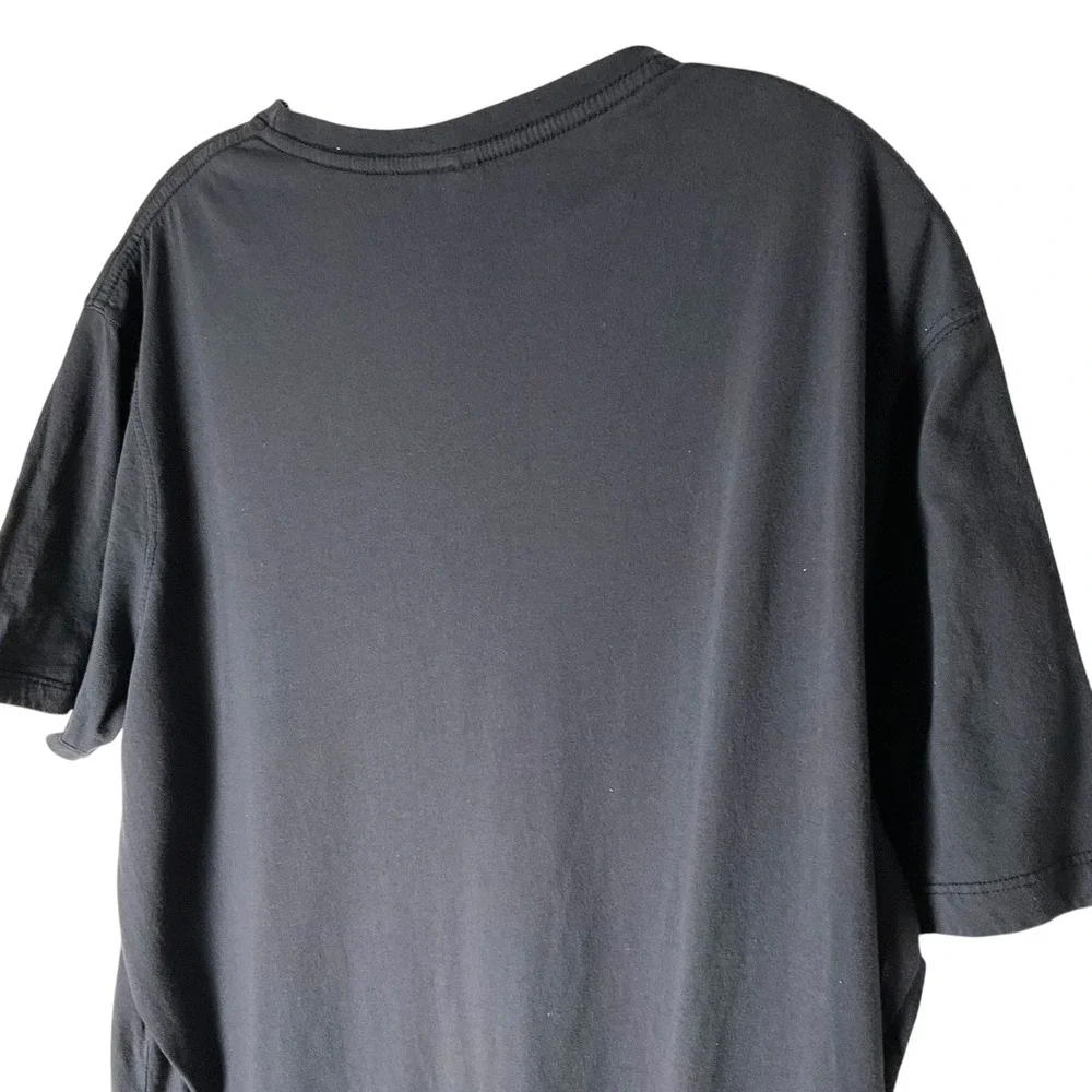 Onno Mens Keep The Sea Plastic Free Organic Cotton Graphic T-Shirt Black Size XL